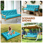Swing Cushion Replacement, 2-3 Seater Waterproof Outdoor Bench Pad for Patio, Porch, Garden Furniture - Heavy-Duty Universal Fit
