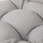 Artplan Outdoor Cushions Wicker Tufted Pillow with Back for Outdoor Furniture, Rocking Chair Cushion Premium Tufted Pads Set of Upper and Lower with Ties