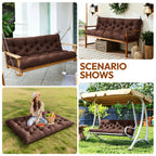 Swing Cushion Replacement, 2-3 Seater Waterproof Outdoor Bench Pad for Patio, Porch, Garden Furniture - Heavy-Duty Universal Fit