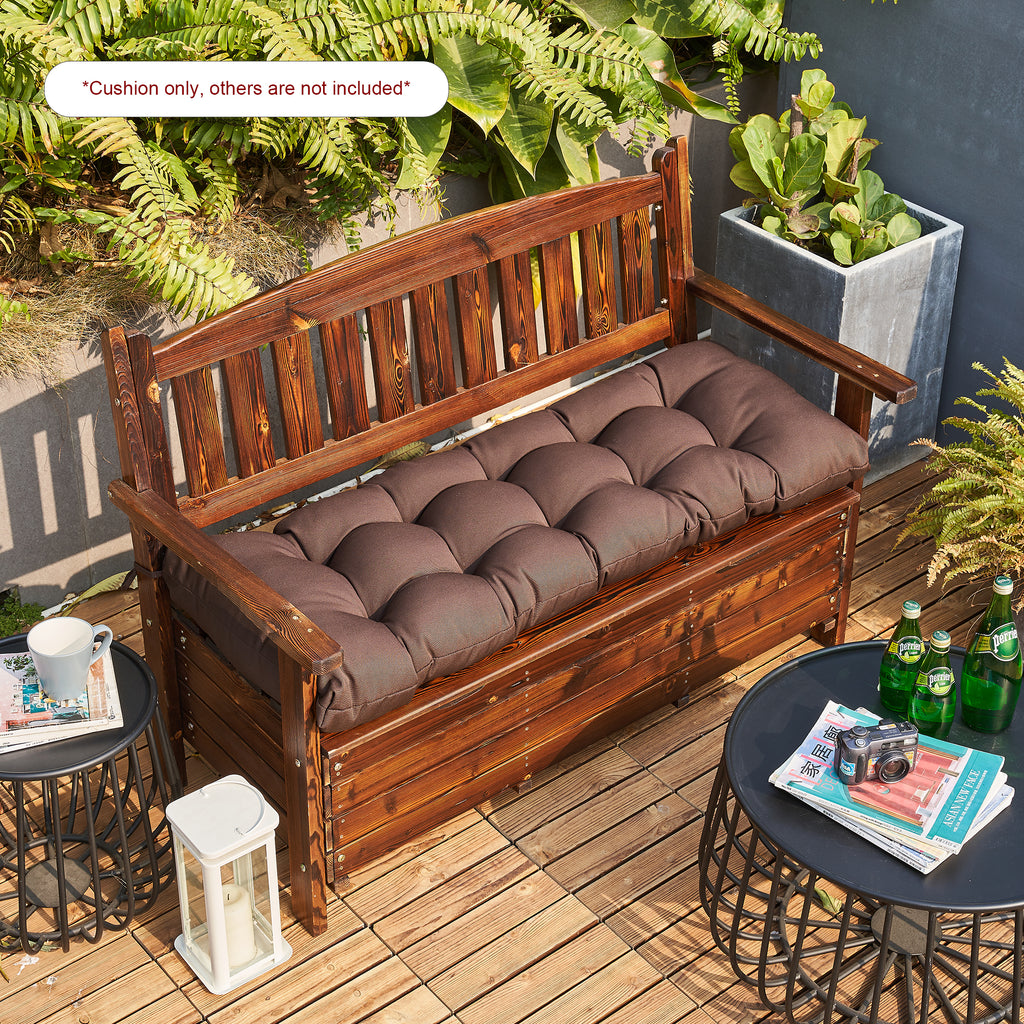 ARTPLAN Outdoor 48 Inch Bench Cushion Tufted for Outdoor Furniture, 48"x18"x4" Wicker Patio Loveseat Cushion All Weather