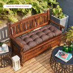 ARTPLAN Outdoor 48 Inch Bench Cushion Tufted for Outdoor Furniture, 48"x18"x4" Wicker Patio Loveseat Cushion All Weather