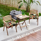 ARTPLAN Outdoor Seat Cushions,Pack of 2 Tufted  Patio Chair Pads 19x19x5 Inches Square Foam for Dining Chair