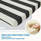 ARTPLAN Outdoor Chair Cushion,Seat & High Back Adirondack Rocking Wicker Chair Lawn Foam Cushion for Patio Furniture,45.5"x21"x3"
