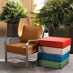 ARTPLAN Deep Seat Outdoor Cushion,Set 24"x24"x6" ,18x24" Bench Outdoor Chair Cushions, Polyester Fill Back for Patio Furniture ,Square