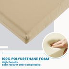 Outdoor Chair Cushions for Patio Furniture, Waterproof Outdoor Cushions, Round Corner Patio Chair Cushions Set of 4 with Ties,17"x16"x2"