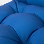 Artplan Outdoor Cushions Wicker Tufted Pillow with Back for Outdoor Furniture, Rocking Chair Cushion Premium Tufted Pads Set of Upper and Lower with Ties