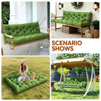 Swing Cushion Replacement, 2-3 Seater Waterproof Outdoor Bench Pad for Patio, Porch, Garden Furniture - Heavy-Duty Universal Fit
