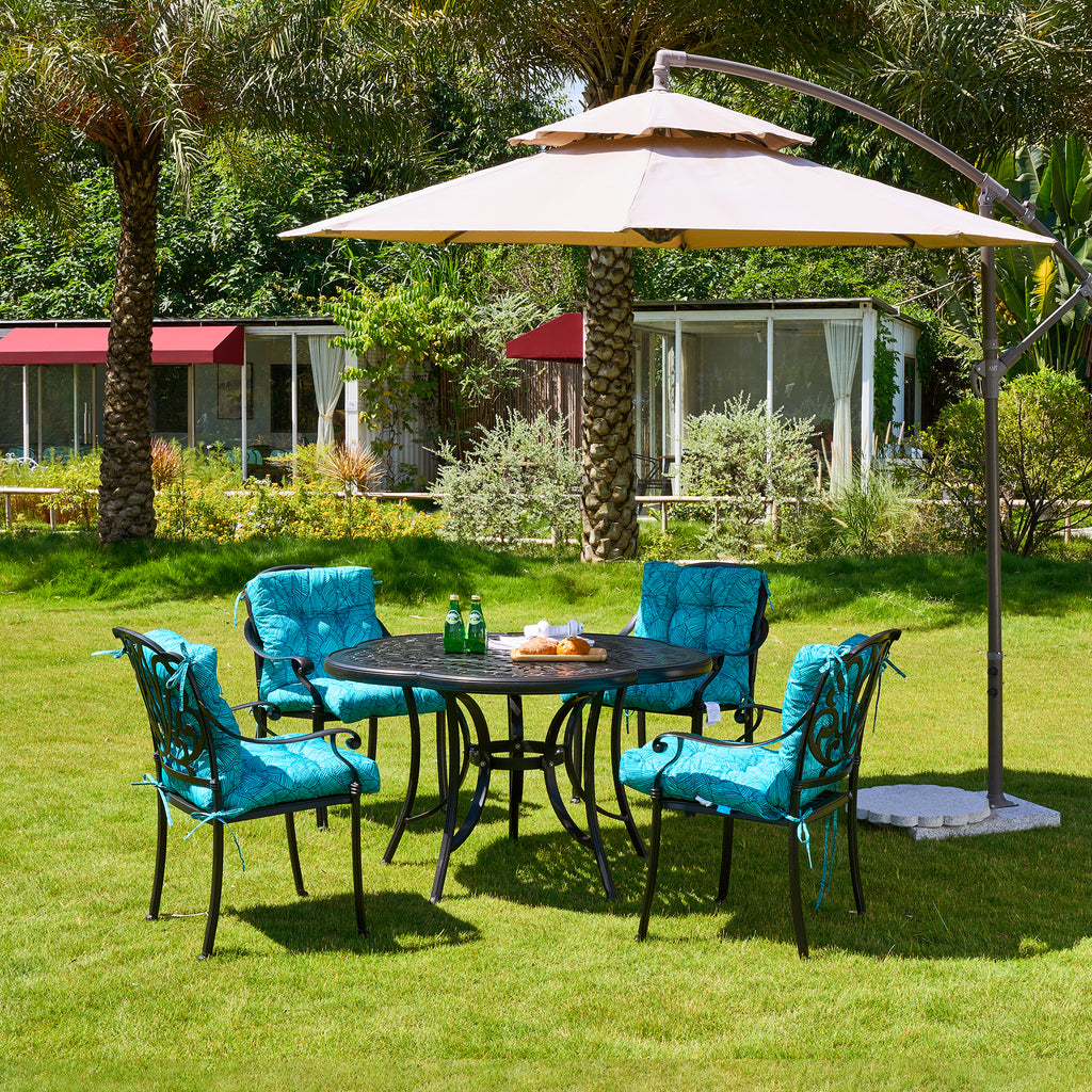 ARTPLAN Patio Chair Cushions Combined Seat and Back,Tufted Outdoor Swivel Chair Cushion with Tie,40"x20"x4",Floral