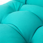 Artplan Outdoor Cushions Wicker Tufted Pillow with Back for Outdoor Furniture, Rocking Chair Cushion Premium Tufted Pads Set of Upper and Lower with Ties