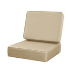 ARTPLAN Outdoor Deep Seat Slipcovers，Set of 2 24x24x6" 18x24 Olefin,Square Outdoor Cushion Cover, for Patio Funiture