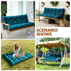 Swing Cushion Replacement, 2-3 Seater Waterproof Outdoor Bench Pad for Patio, Porch, Garden Furniture - Heavy-Duty Universal Fit
