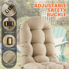 ARTPLAN Outdoor Adirondack Chair Cushion for Patio Furniture,Tufted Thick Seat & Round High Back Rocking Oudoor Colorful Cushion, 48"x21"x4" inches,Fade-Resistant