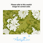 ARTPLAN Outdoor Chaise Lounge Cushion 72x22x4 inches, Floral Tufted Thick Replacement Cushion with Ties, All Weather Wicker Patio Furniture Cushion