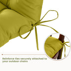 Patio Rocking Chair Cushion with Ties,48"x21"x4" Water Resistant Polyester High Back Replacement Pad, Thick Filled Outdoor Patio Cushions for Porch Deck Balcony Garden Seating