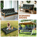 Swing Cushion Replacement for 2-3 Seater Outdoor Bench, 59" Patio Porch Swing Seat Cushion - Heavy-Duty Universal Fit Outdoor Furniture Cushions, Weather-Resistant