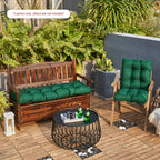 ARTPLAN Outdoor 48 Inch Bench Cushion Tufted for Outdoor Furniture, 48"x18"x4" Wicker Patio Loveseat Cushion All Weather