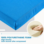 Outdoor Chair Cushions for Patio Furniture, Waterproof Outdoor Cushions, Round Corner Patio Chair Cushions Set of 4 with Ties,17"x16"x2"