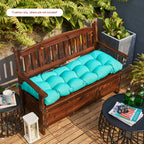 ARTPLAN Outdoor 48 Inch Bench Cushion Tufted for Outdoor Furniture, 48"x18"x4" Wicker Patio Loveseat Cushion All Weather
