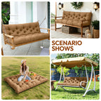 Swing Cushion Replacement, 2-3 Seater Waterproof Outdoor Bench Pad for Patio, Porch, Garden Furniture - Heavy-Duty Universal Fit