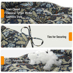 Outdoor Chaise Lounge Chair Cushion 72 x 22 x 4 Inches 100% Waterproof Polyester Patio Pool Lounge Chair Cushion for Outdoor Furniture with Ties