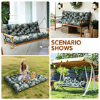 Swing Cushion Replacement for 2-3 Seater Outdoor Bench, 59" Patio Porch Swing Seat Cushion - Heavy-Duty Universal Fit Outdoor Furniture Cushions, Weather-Resistant