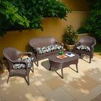 3 Pieces Outdoor Chair Cushions Set–Waterproof Tufted Cushions with Ties for Patio coversation, Loveseat & Bench, 44"x19"x5" UV-Resistant & Fade-Proof with Premium Polyester Filled