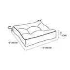 ARTPLAN Outdoor Seat Cushions,Pack of 2 Tufted  Patio Chair Pads 19x19x5 Inches Square Foam for Dining Chair