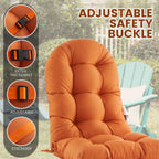 ARTPLAN Outdoor Adirondack Chair Cushion for Patio Furniture,Tufted Thick Seat & Round High Back Rocking Oudoor Colorful Cushion, 48"x21"x4" inches,Fade-Resistant
