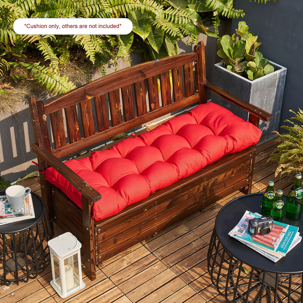 ARTPLAN Outdoor 48 Inch Bench Cushion Tufted for Outdoor Furniture, 48"x18"x4" Wicker Patio Loveseat Cushion All Weather