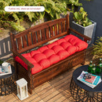 ARTPLAN Outdoor 48 Inch Bench Cushion Tufted for Outdoor Furniture, 48"x18"x4" Wicker Patio Loveseat Cushion All Weather