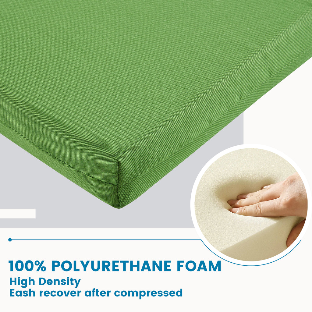 Outdoor Chair Cushions for Patio Furniture, Waterproof Outdoor Cushions, Round Corner Patio Chair Cushions Set of 4 with Ties,17"x16"x2"