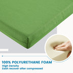 Outdoor Chair Cushions for Patio Furniture, Waterproof Outdoor Cushions, Round Corner Patio Chair Cushions Set of 4 with Ties,17"x16"x2"