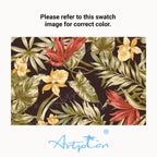 ARTPLAN Outdoor Chaise Lounge Cushion 72x22x4 inches, Floral Tufted Thick Replacement Cushion with Ties, All Weather Wicker Patio Furniture Cushion