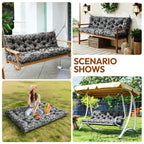 Swing Cushion Replacement for 2-3 Seater Outdoor Bench, 59" Patio Porch Swing Seat Cushion - Heavy-Duty Universal Fit Outdoor Furniture Cushions, Weather-Resistant