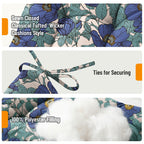 Outdoor Chaise Lounge Chair Cushion 72 x 22 x 4 Inches 100% Waterproof Polyester Patio Pool Lounge Chair Cushion for Outdoor Furniture with Ties