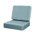 ARTPLAN Outdoor Deep Seat Slipcovers，Set of 2 24x24x6" 18x24 Olefin,Square Outdoor Cushion Cover, for Patio Funiture
