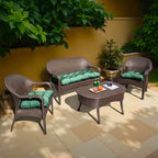3 Pieces Outdoor Chair Cushions Clearance with Ties,44x19x5 Inches,1 Love seat &2 U-Shape Tufted Patio Bench Cushions for Wicker Outdoor Furniture,All Weather,