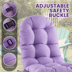ARTPLAN Outdoor Adirondack Chair Cushion for Patio Furniture,Tufted Thick Seat & Round High Back Rocking Oudoor Colorful Cushion, 48"x21"x4" inches,Fade-Resistant