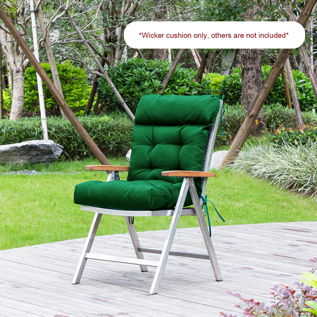 ARTPLAN Adirondack Outdoor Chair Cushion, All Weather Patio Cushion, Wicker Tufted Pillow for Patio Furniture