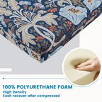 Outdoor Chair Cushions for Patio Furniture, Waterproof Outdoor Cushions, Round Corner Patio Chair Cushions Set of 4 with Ties,17"x16"x2"