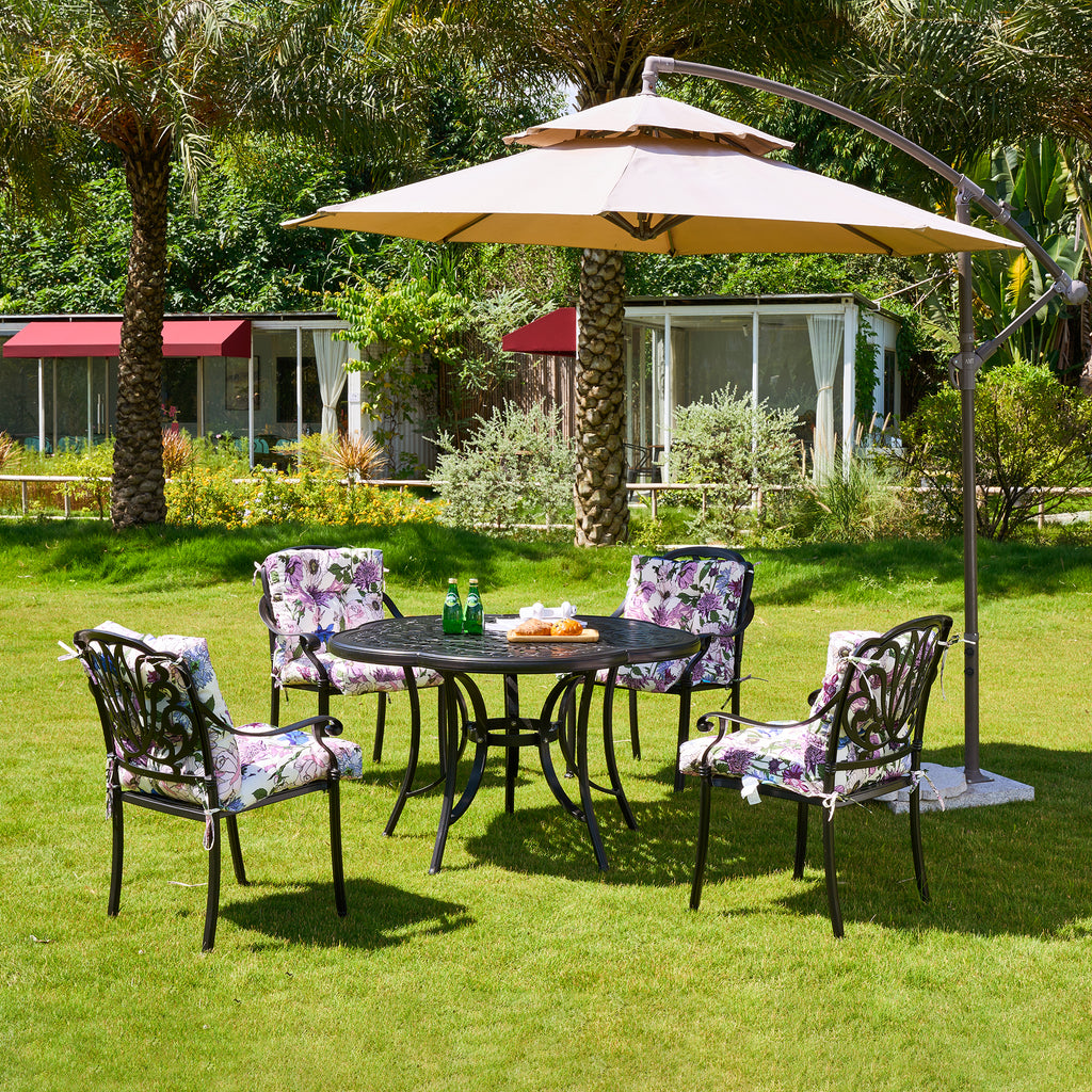 ARTPLAN Patio Chair Cushions Combined Seat and Back,Tufted Outdoor Swivel Chair Cushion with Tie,40"x20"x4",Floral