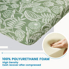 ARTPLAN Outdoor Chair Cushion,Seat & High Back Adirondack Rocking Wicker Chair Lawn Foam Cushion for Patio Furniture,45.5"x21"x3"