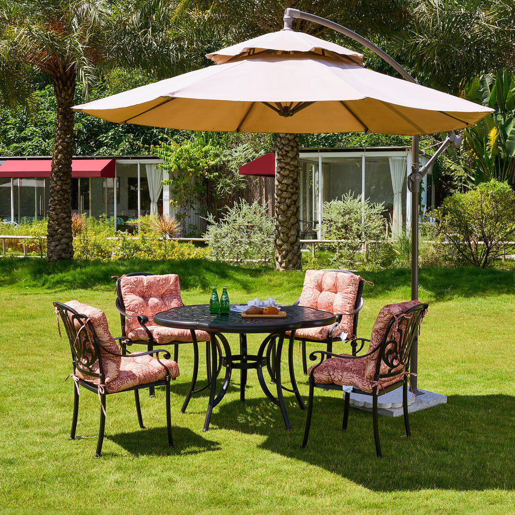 ARTPLAN Patio Chair Cushions Combined Seat and Back,Tufted Outdoor Swivel Chair Cushion with Tie,40"x20"x4",Floral
