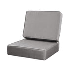 ARTPLAN Outdoor Deep Seat Slipcovers，Set of 2 24x24x6" 18x24 Olefin,Square Outdoor Cushion Cover, for Patio Funiture