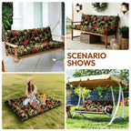 Swing Cushion Replacement for 2-3 Seater Outdoor Bench, 59" Patio Porch Swing Seat Cushion - Heavy-Duty Universal Fit Outdoor Furniture Cushions, Weather-Resistant