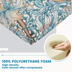 Outdoor Chair Cushions for Patio Furniture, Waterproof Outdoor Cushions, Round Corner Patio Chair Cushions Set of 4 with Ties,17"x16"x2"