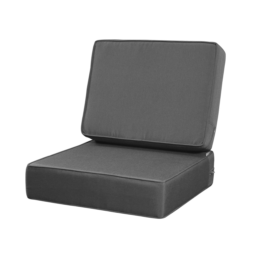 ARTPLAN Outdoor Deep Seat Slipcovers，Set of 2 24x24x6" 18x24 Olefin,Square Outdoor Cushion Cover, for Patio Funiture