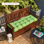 ARTPLAN Outdoor 48 Inch Bench Cushion Tufted for Outdoor Furniture, 48"x18"x4" Wicker Patio Loveseat Cushion All Weather