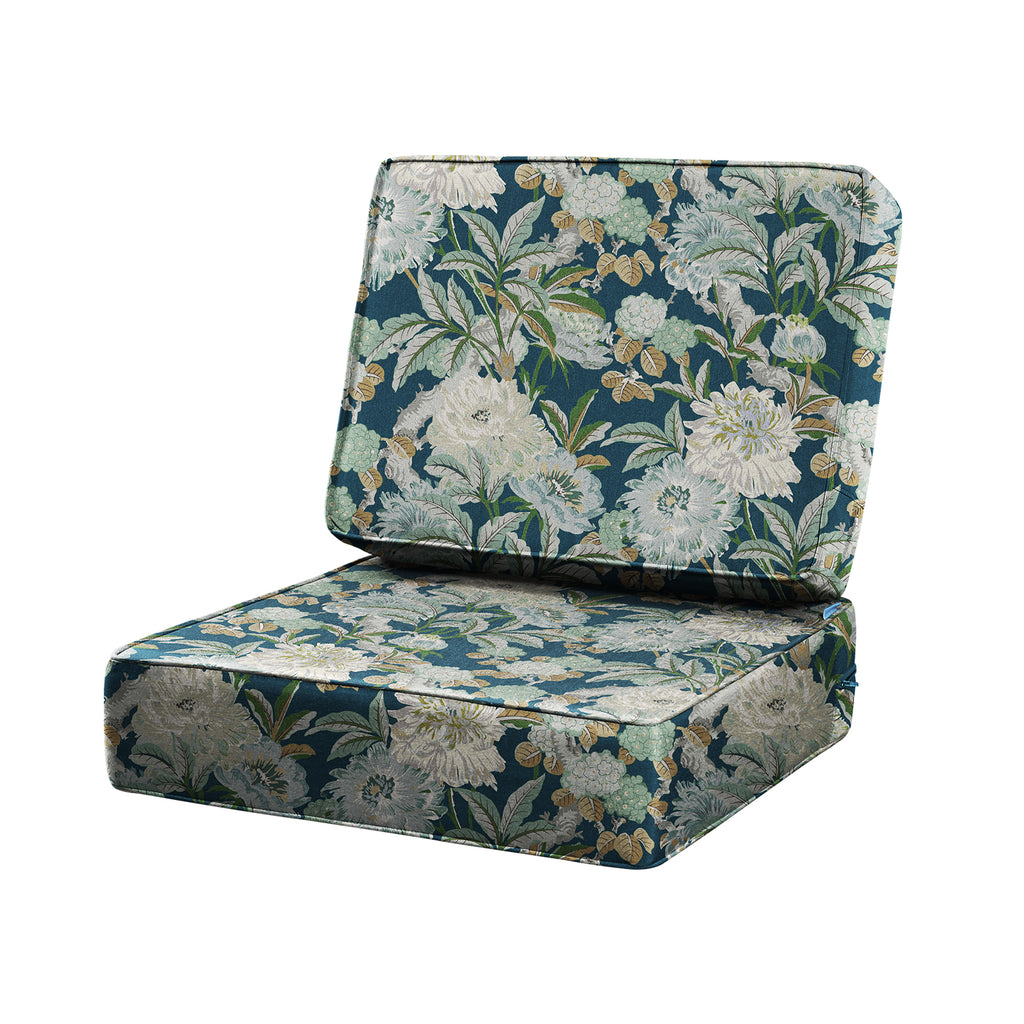 ARTPLAN Outdoor Deep Seat Slipcovers，Set of 2 24x24x6" 18x24 Olefin,Square Outdoor Cushion Cover, for Patio Funiture