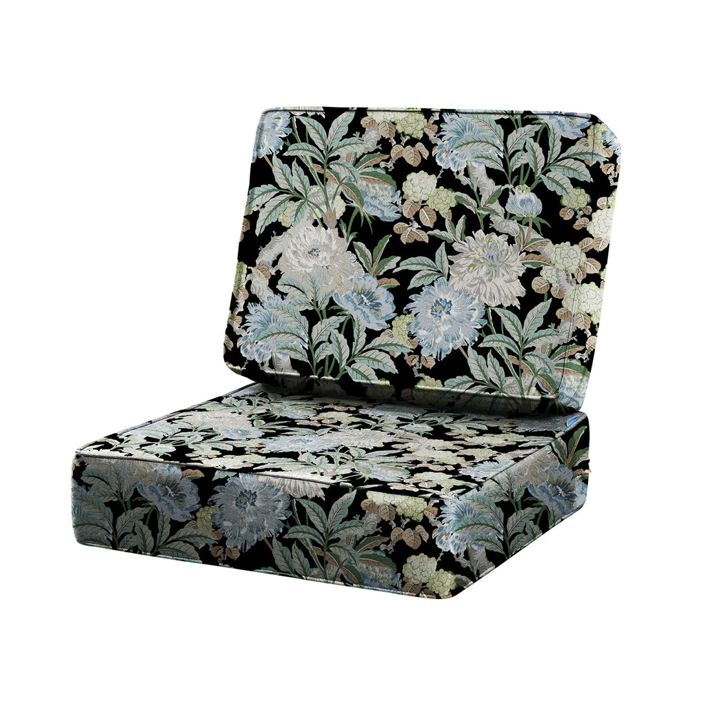 ARTPLAN Outdoor Deep Seat Slipcovers，Set of 2 24x24x6" 18x24 Olefin,Square Outdoor Cushion Cover, for Patio Funiture
